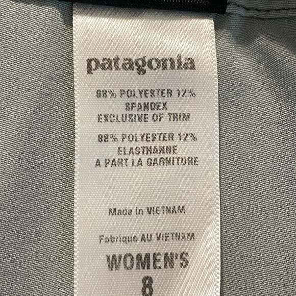 Patagonia Women's Gray‎ Drawstring Capri Pants Split Hem Lightweight Sz 8 - Picture 8 of 9